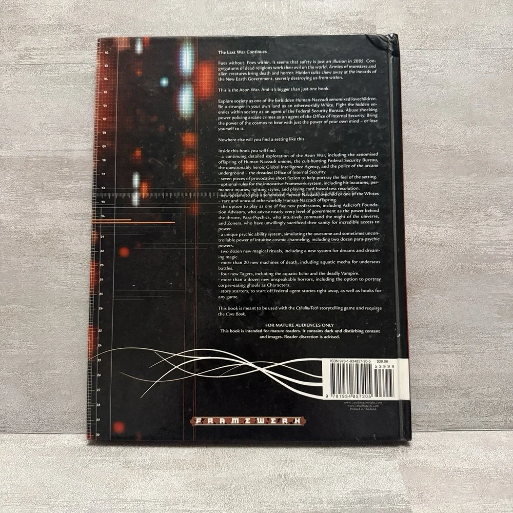 CthulhuTech‎ Vade Mecum, Catalyst Game Labs RPG Hardcover Sourcebook Book